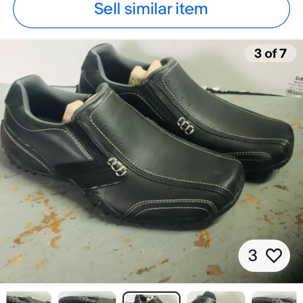 Skechers Men’s shoes slip on size 7 black color
